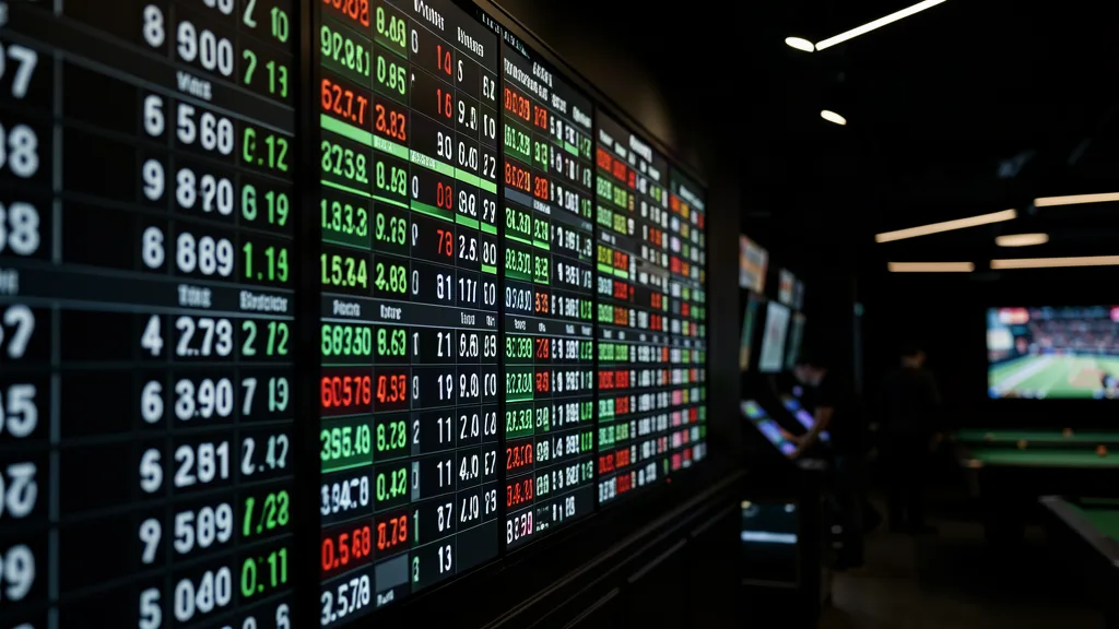 Abstract sportsbook price grid built from the existing proppicks sports artwork